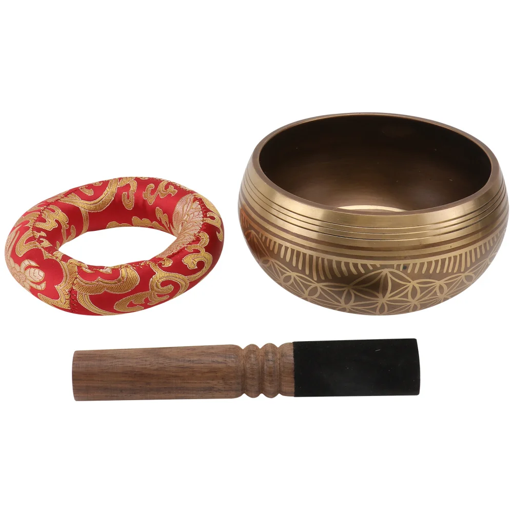 

1 Set Singing Bowl Nepal Style Bowl Singing Bowl with Wood Rod