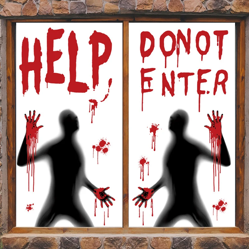 Наклейка на стену в виде зомби вампира украшение для дома с привидениями
