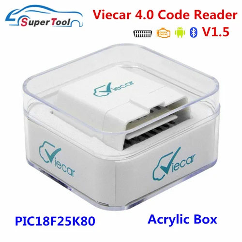 Acrylic Box OBD2 Viecar V1.5 Bluetooth 4,0 Viecar ELM327 Bluetooth 4 Viecar автомобильный радар-детектор Viecar V1.5 ELM327 Bluetooth 4,0 сканер кода - Цвет: Acrylic Box