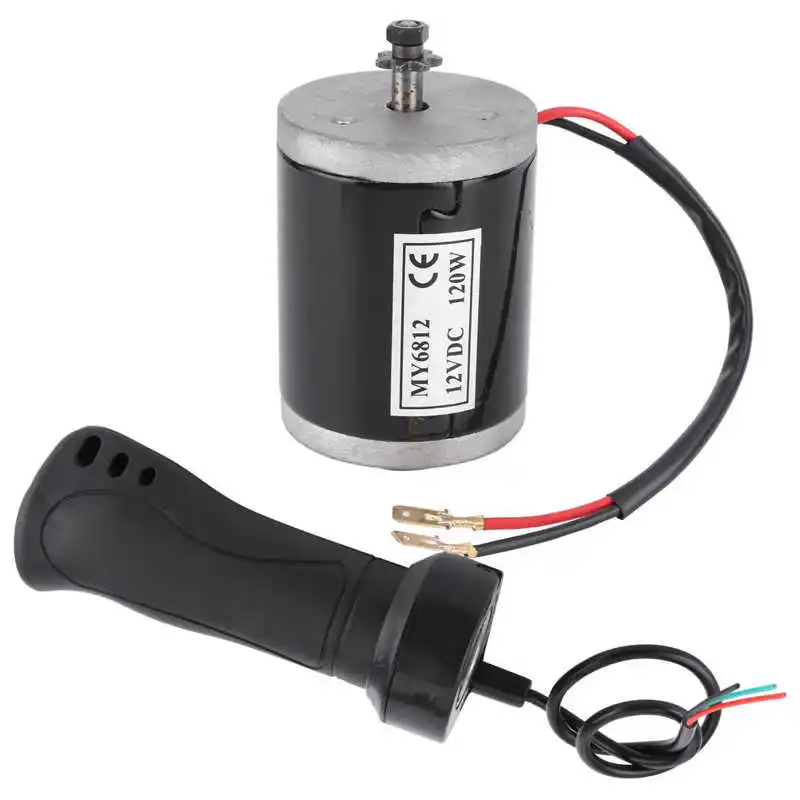 

Electric Scooter Electric Bicycle Motor W/Pulley Kit 12V 120W E-Bike High Speed Brush Motor + Steering Handle Lever Set