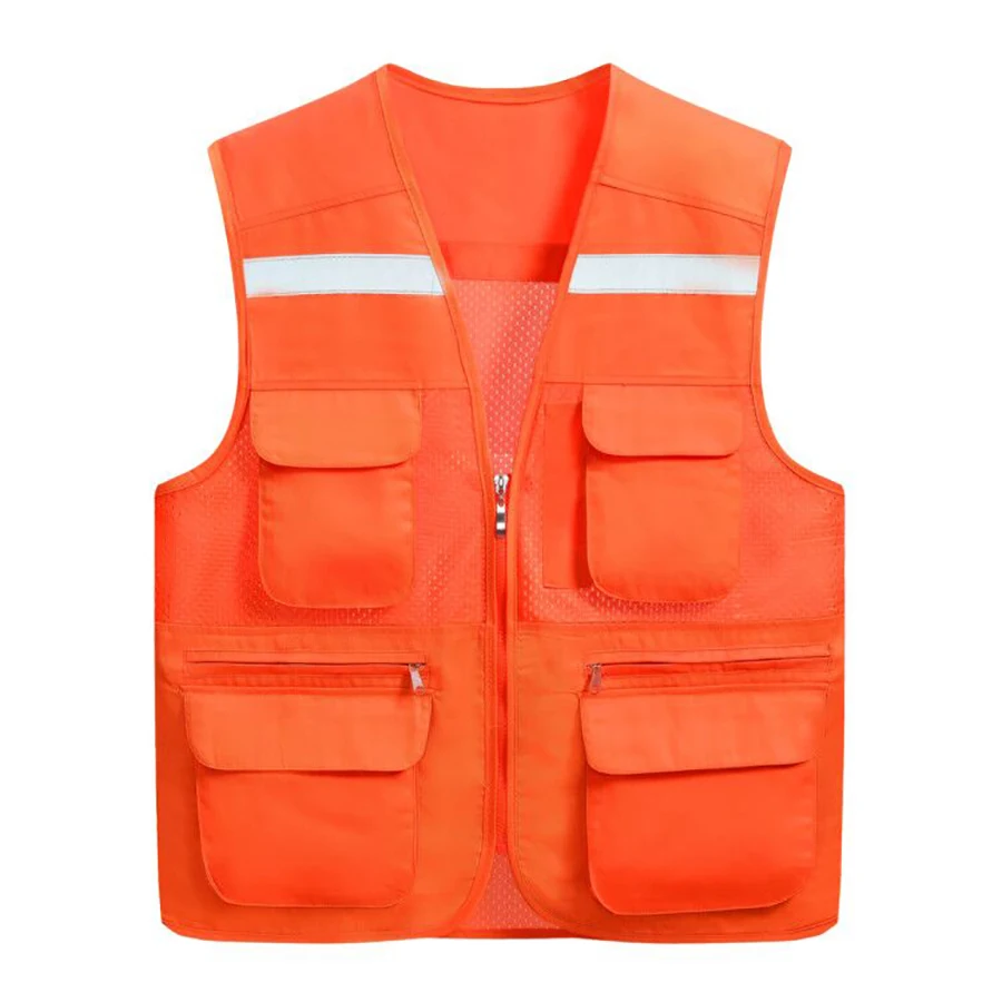 Сетчатый светоотражающий жилет с несколькими карманами сетчатый для активного