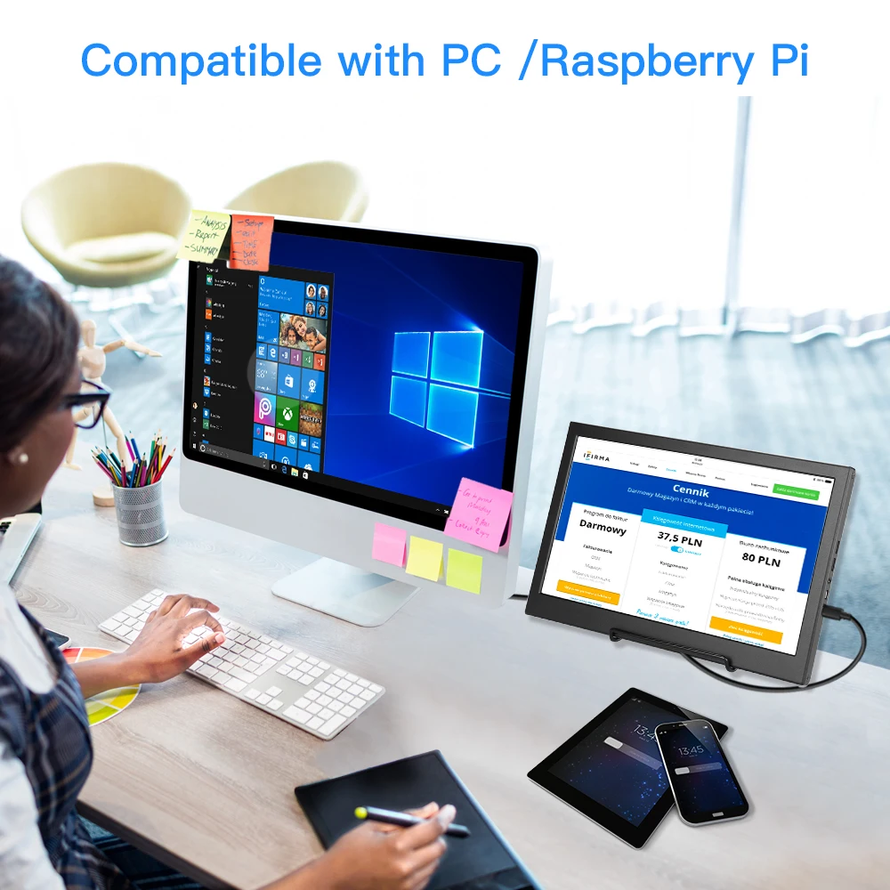 EYOYO 13 3 &quot2560X1440 портативный ПК игровой монитор ips с HDMI входом для переключения