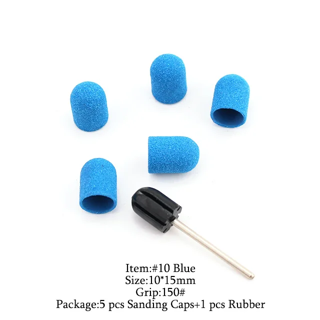 Blue-3 5 шт./компл. шлифовальные круги Plactis Шлифовальная Пилка Для Ногтей полосы электрической пилочки для педикюра, фрезер для маникюра, машинка аксессуары для ухода за ногтями - Цвет: Blue-3