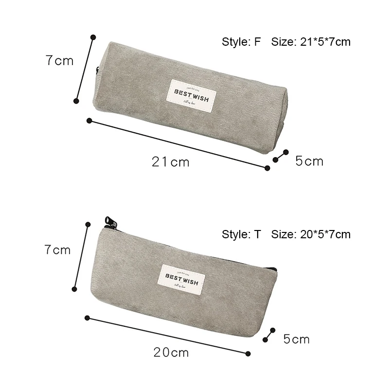 Стационарные школьные пенсильковые футляры для карандашей сумочка на молнии