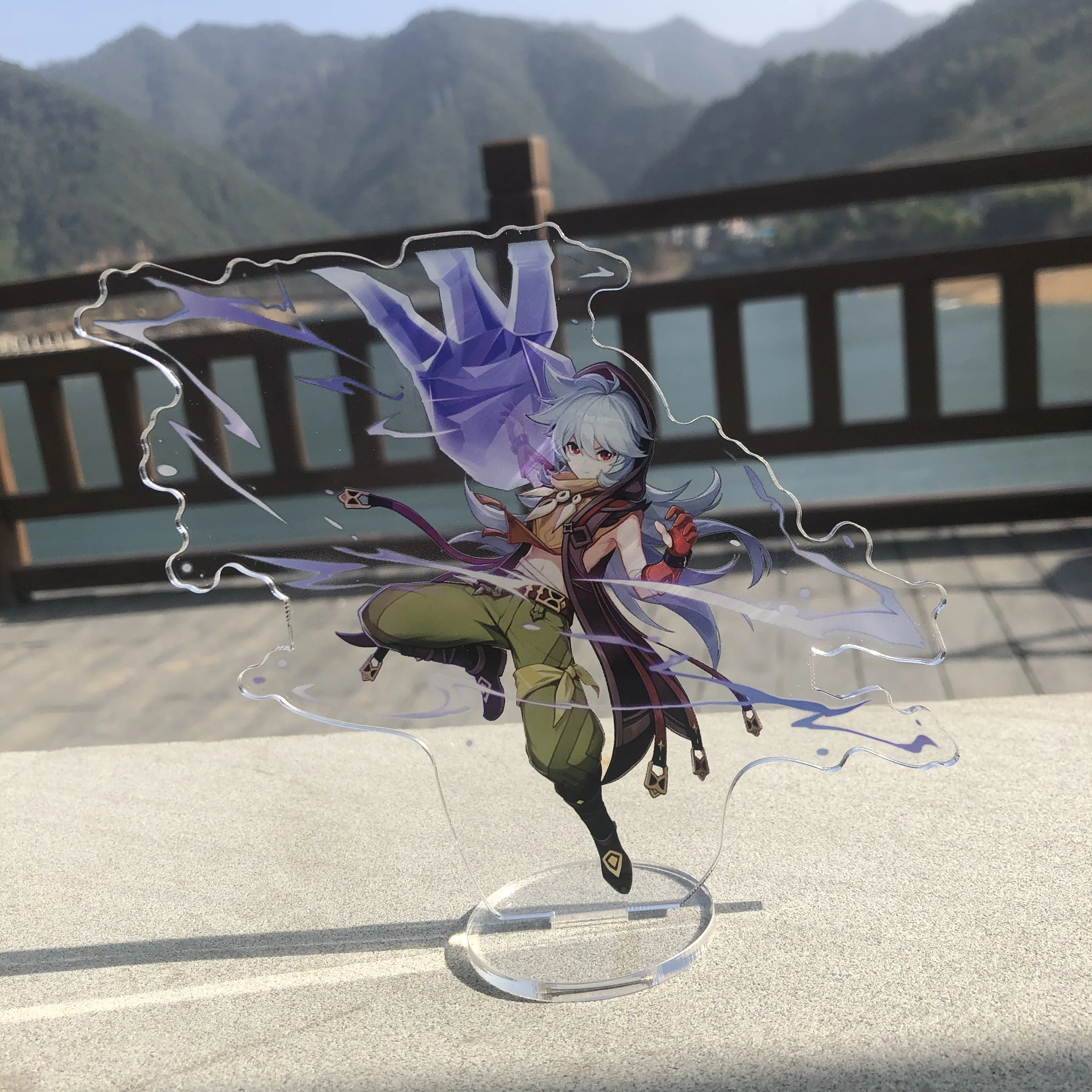 

Anime Game Genshin Impact Amber Barbara Xiao Stand Figure Model Plate Acrylic Double Sided Desk Decor Ornaments Xmas Gifts