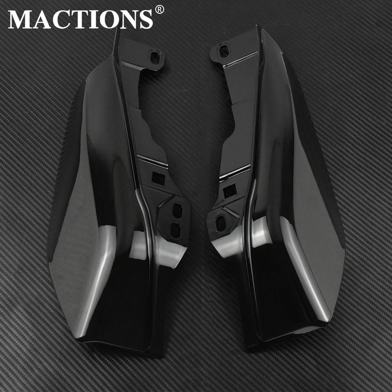 Мотоциклетный глянцевый черный воздушный дефлектор средней длины подходит для