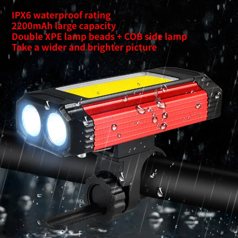 

Bicycle Light Rechargeable USB LED Work Light Waterproof Cycling Headlight Tail Light Multifunctional Bike Accessories