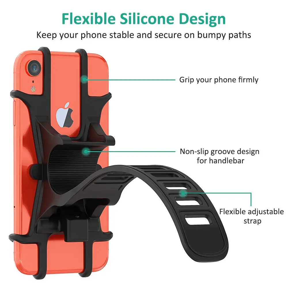 Велосипедный держатель телефона Универсальный Регулируемый силиконовый для