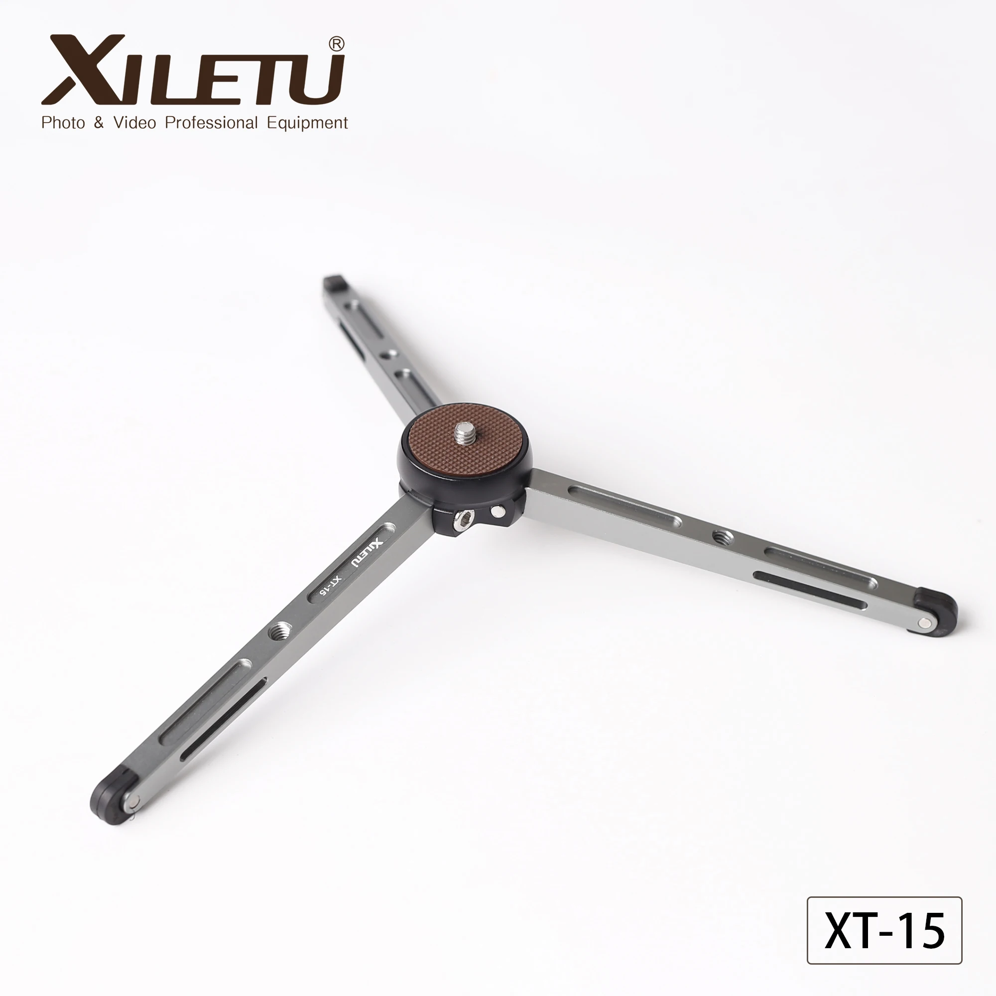 Настольный мини штатив XILETU легкий металлический с шаровой головкой на 360