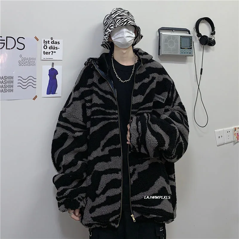 2022 новая зимняя уличная одежда с рисунком зебры ягненка шерстяные плотные теплые