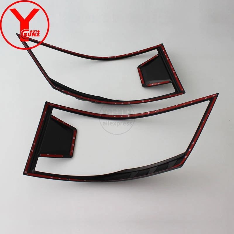 YCSUNZ ABS черный головной светильник крышка аксессуары части Тюнинг автомобилей для