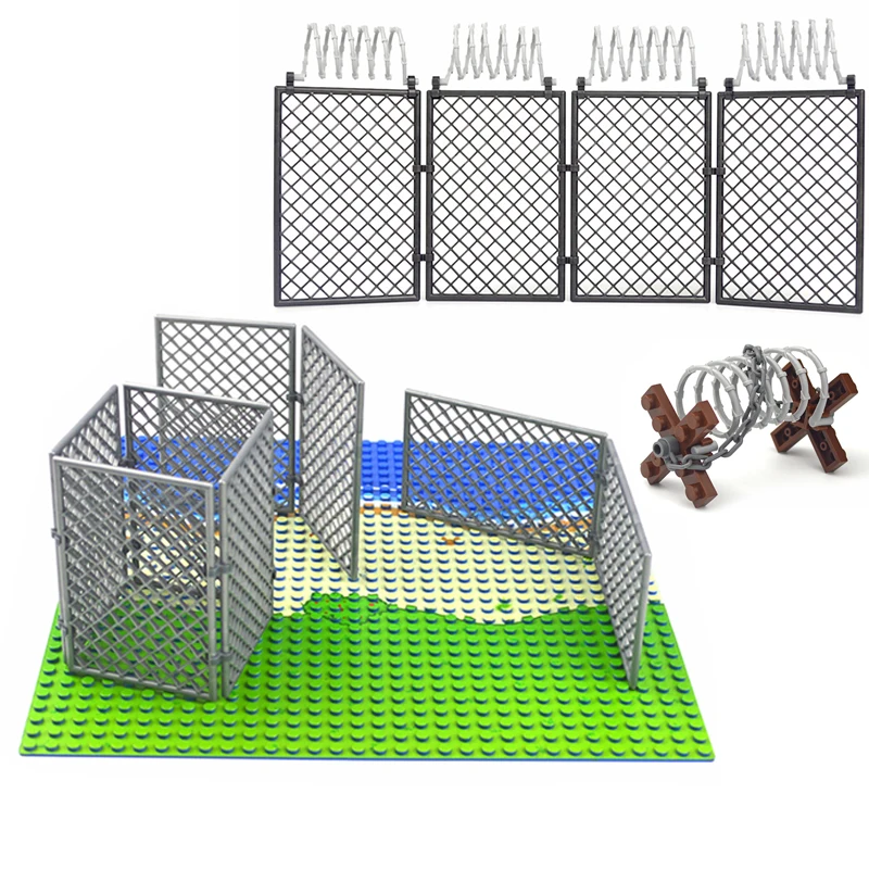 Военная база строительный блок из колючей проволоки городской аксессуар для