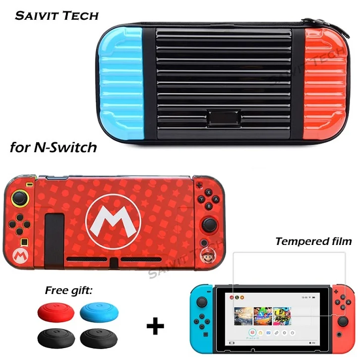 G Жесткий чехол для nintendo switch из поликарбоната, сумка для переноски и защитная пленка для экрана, цветная оболочка для nintendo Switch - Цвет: G