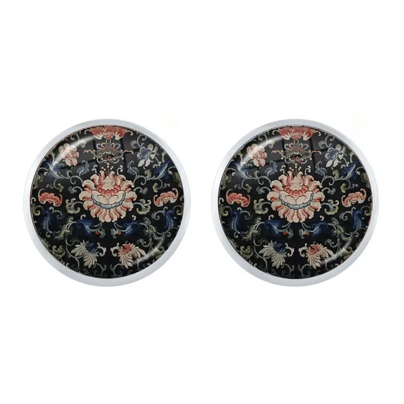 Новое модное платье с цветочным узором и серьги деревом жизни Ом Йога чакра