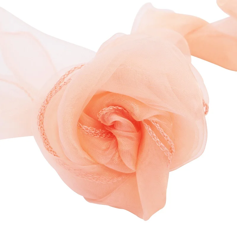 Peach 50 шт., 18x275 см, темно-Коралловый Свадебный Чехол для стула из органзы, пояс с бантом, свадебное украшение для банкета и вечеринки - Цвет: Peach