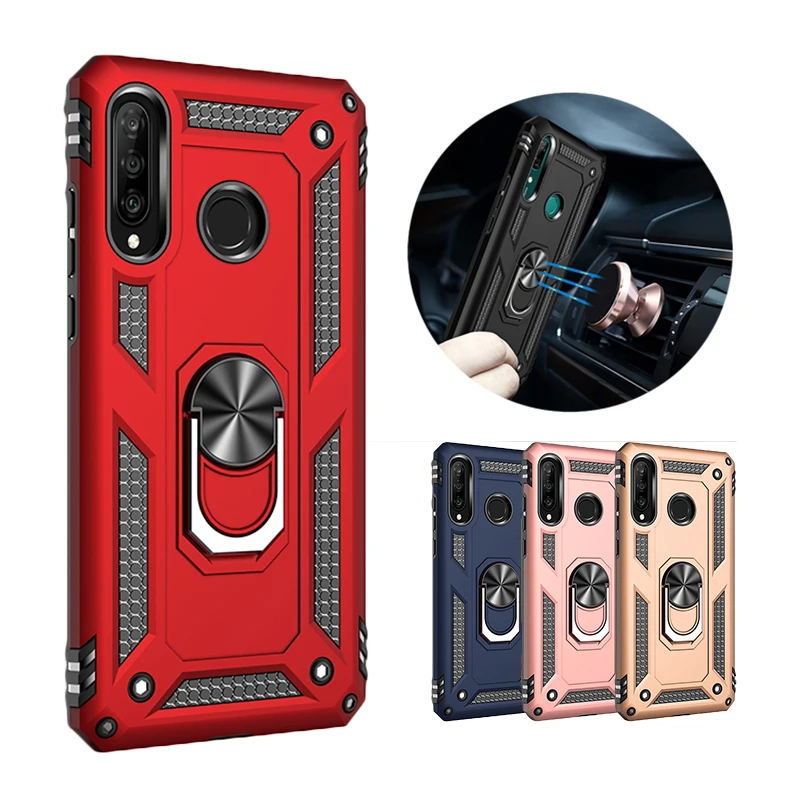 

For Huawei P Smart Z Y8S Y9S Y9A Y5 Y6 Y7 Case Shockproof Armor Stand Holder Car Ring Phone Cover for Honor 9X Pro Lite Cover