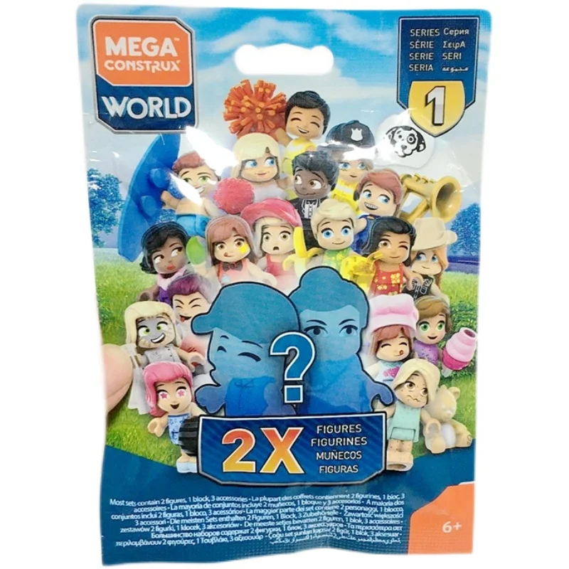 Mega builx World Blind Bag 2 figuras de 3Cm, minifigura misteriosa, Paquete 1 edición de coleccionista aleatoria, 2-10 Uds.