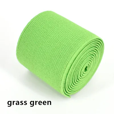 grass green 3 м/лот, ширина 4 см, высокое качество, цветная утолщенная эластичная лента, импортные Эластичные аксессуары - Color: grass green