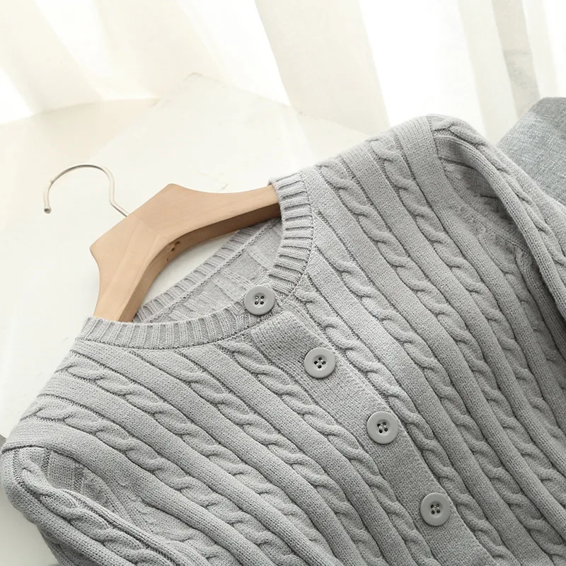 Тонкий элегантный короткий вязаный кардиган-бомбер для девушек пальто 2020 модные