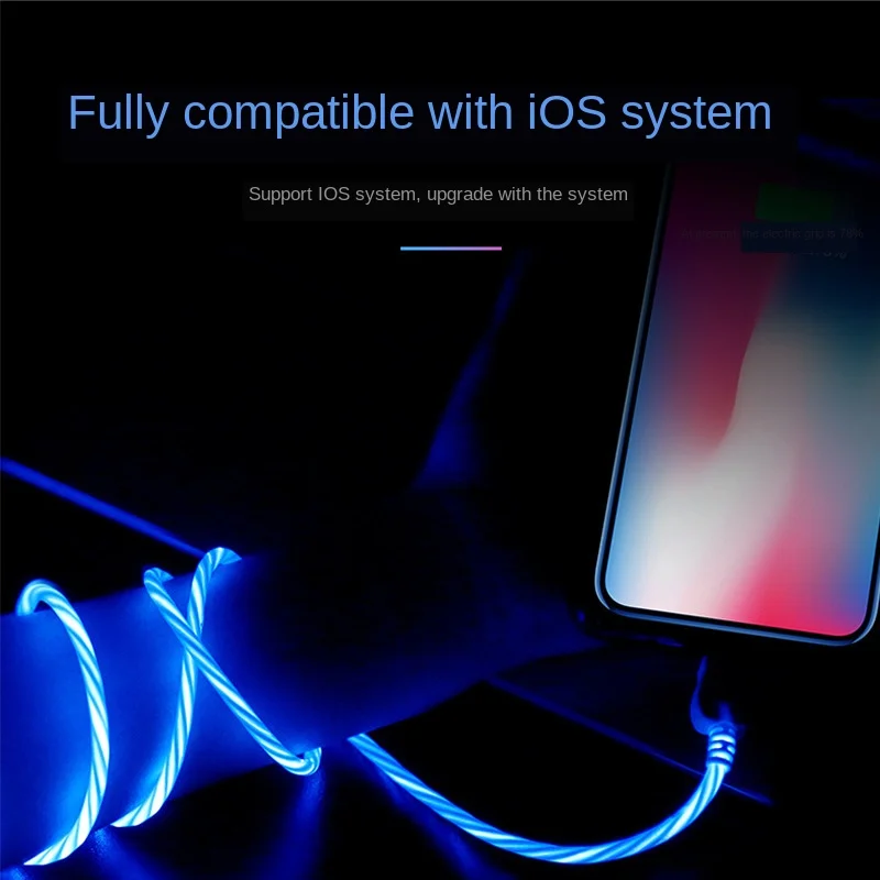 Кабель зарядный со светодиодной подсветкой Micro usb Type-C 1 м | Мобильные телефоны и