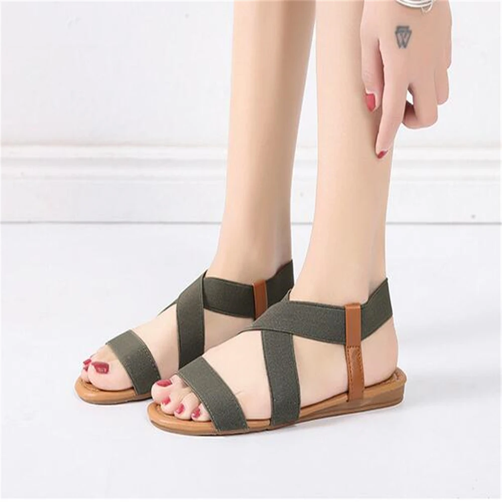 Женские босоножки Сезон весна лето Женская обувь на низком каблуке Нескользящая