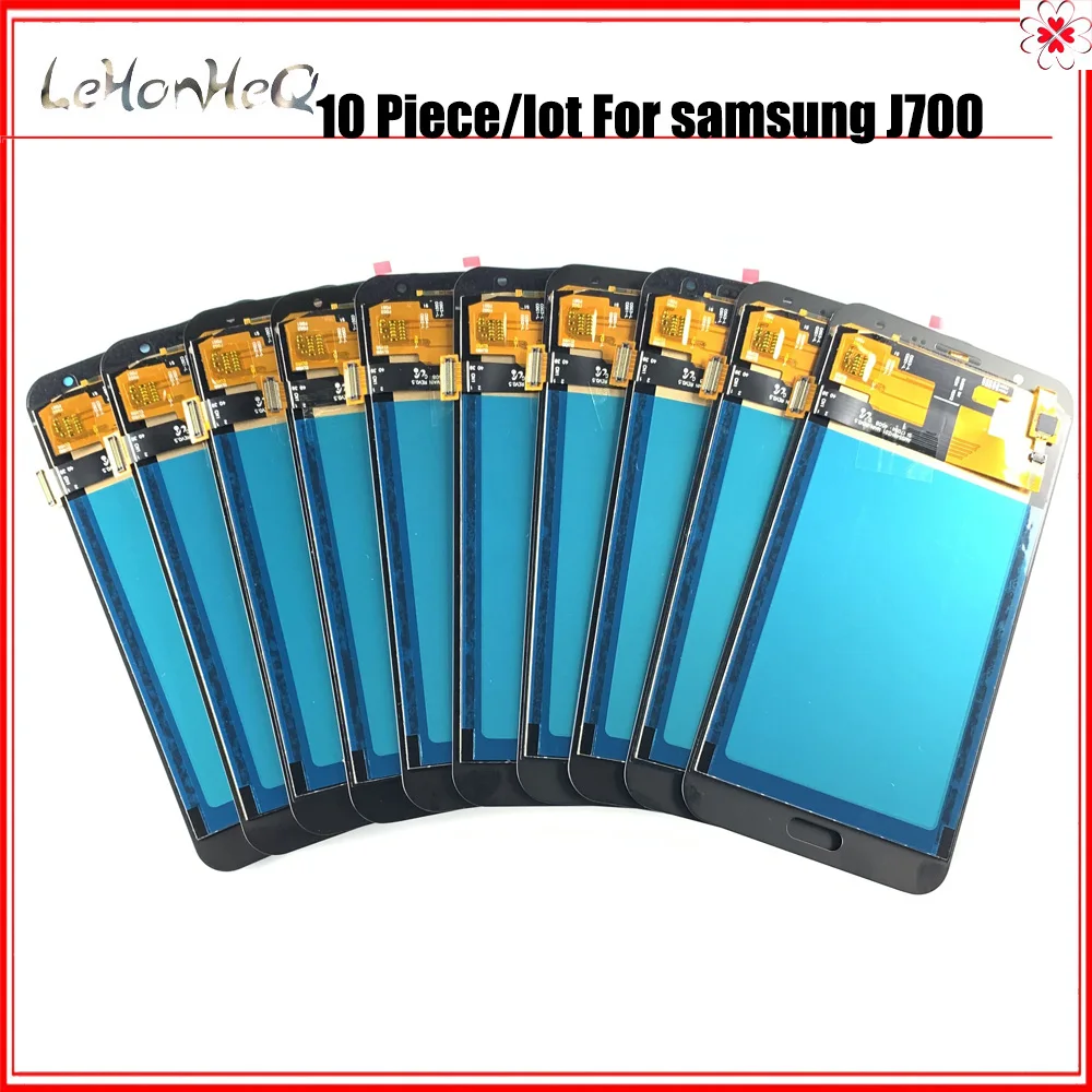 10 шт./лот ЖК дисплей для Samsung Galaxy J7 2015 J700 J700M сенсорный экран дигитайзер сборки samsung