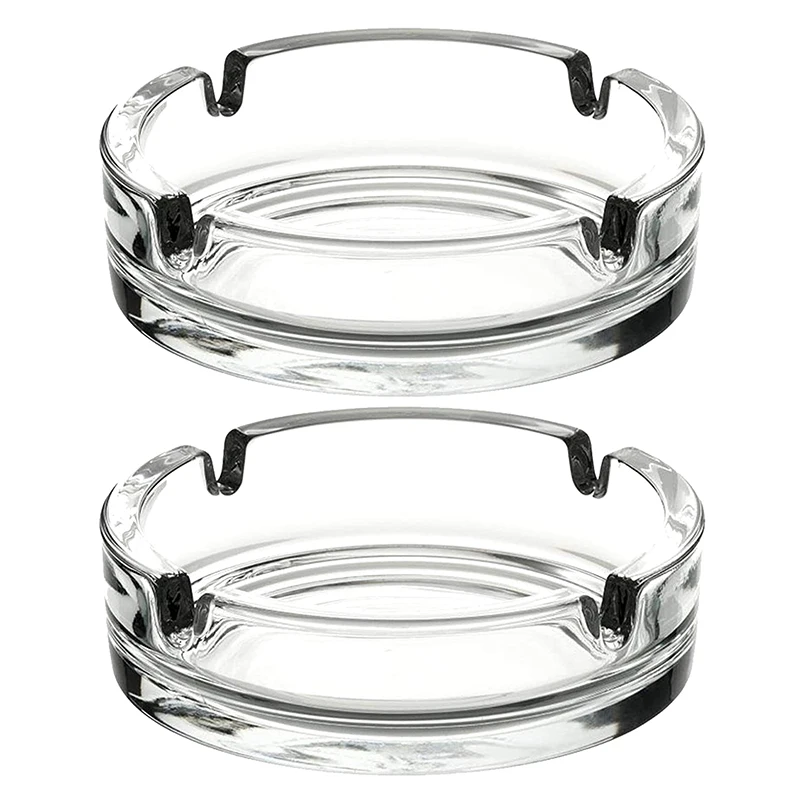 

2 шт., стеклянная пепельница для сигар