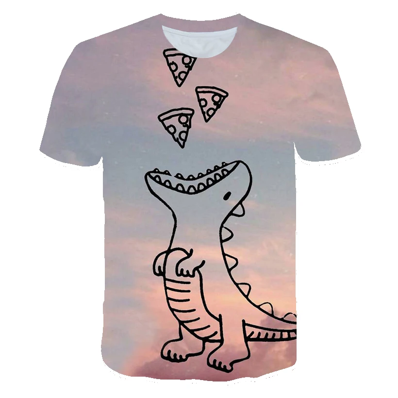 

Fantastic Beasts Dinosaur T-shirt 3D Animal Print Graphic Boys T-Shirts Baby Clothes Kids Girls Short Sleeve Tops Kawaii Active