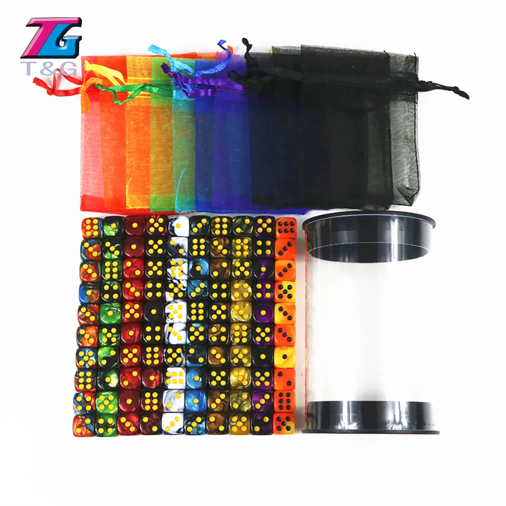 Оптовая продажа 100 шт 12 мм D6 игральные кости играя в Матрицу стандартная точка как