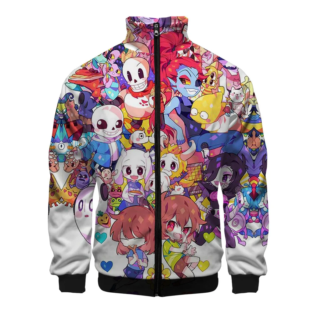 

3D print Sans Undertale Stand Collar Zipper Hoodie Men/Women Long Sleeve Hoodies Sweatshirt Casual Cosplay Jacket Clothes