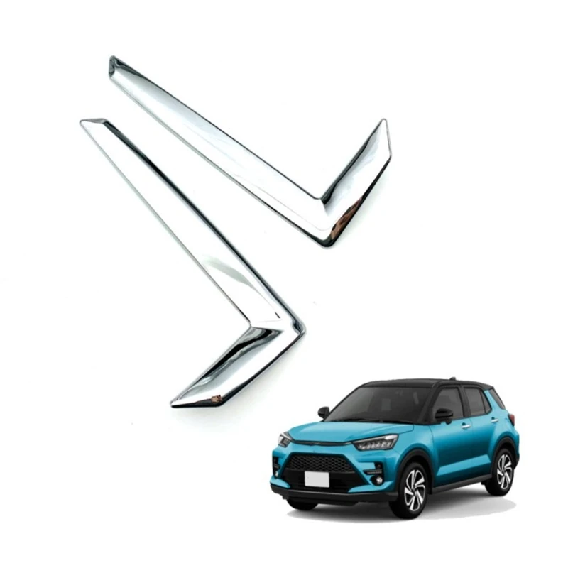 

for Toyota Raize 2020 Car Rear Fog Light Lamp Decor Cover Trim Strips Frame Sticker Accessories ABS Chrome