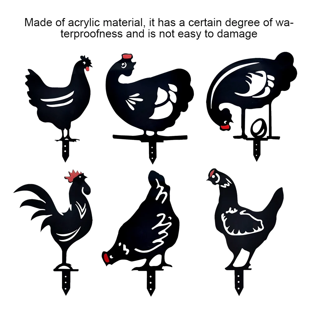 

Chicken Garden Decoration Chicken Yard Art Hen Decoration For Garden Backyard Lawn Stakes Plastic Hen Yard Decor Gift Support