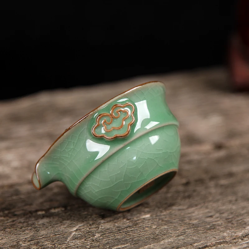 [GRANDNESS] Чжэцзян Ge Di Longquan Celadon фарфоровый чайный набор включает в себя 1 горшок и