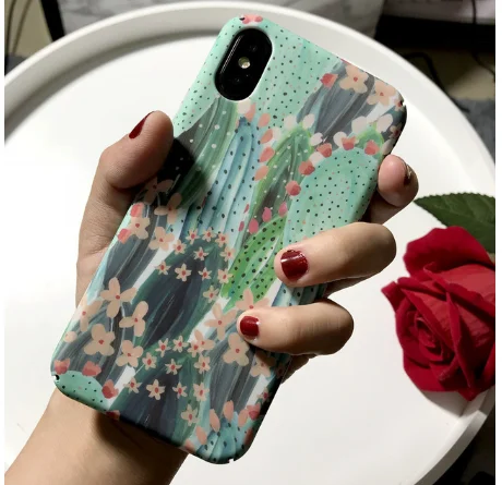 19 GIMFUN Роскошный Ретро чехол для телефона с цветочным рисунком для Iphone 11 Pro Max жесткий пластиковый чехол для IPhone Xr X Xsmax 7 8 6 Plus - Цвет: 19