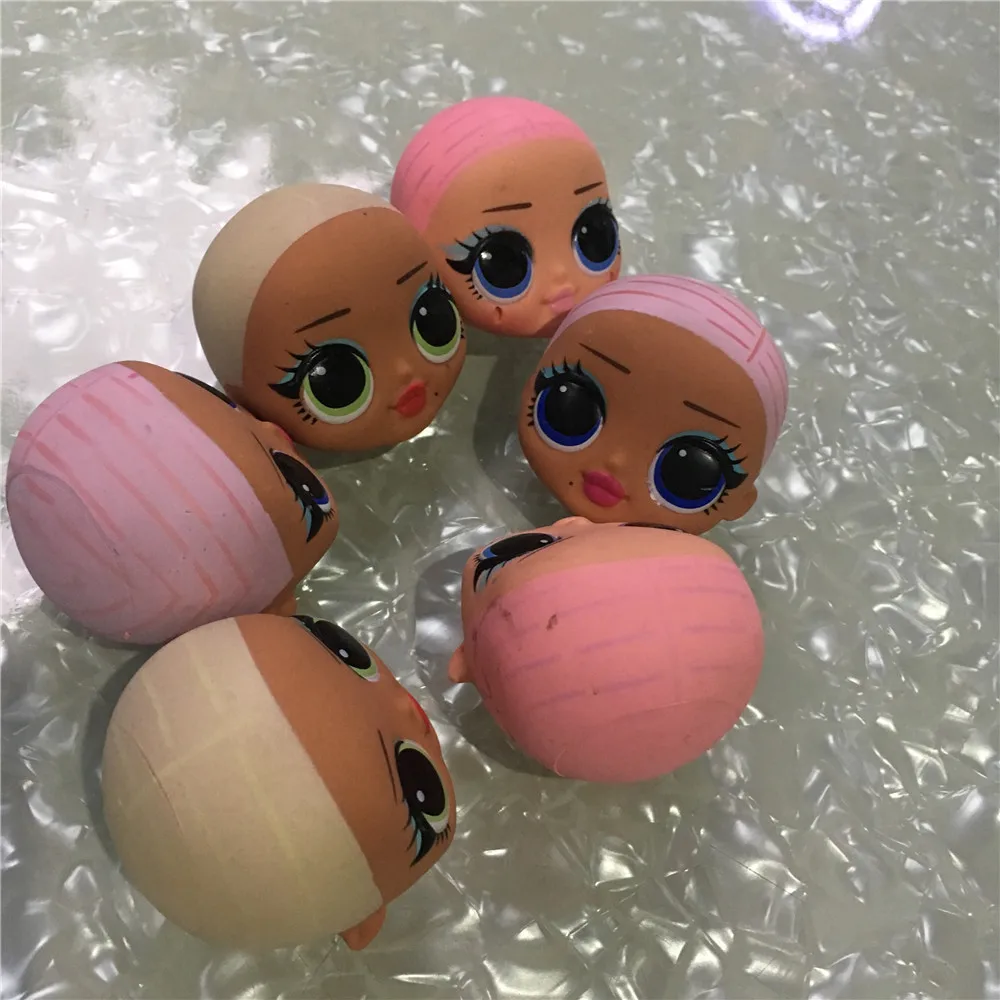 Не волосы мода сестра кукла голова игрушка luls девочка кукла голова DIY кукла игрушка часть девушка мода Сделай Сам Туалетная игрушка размер головы 7X8 см