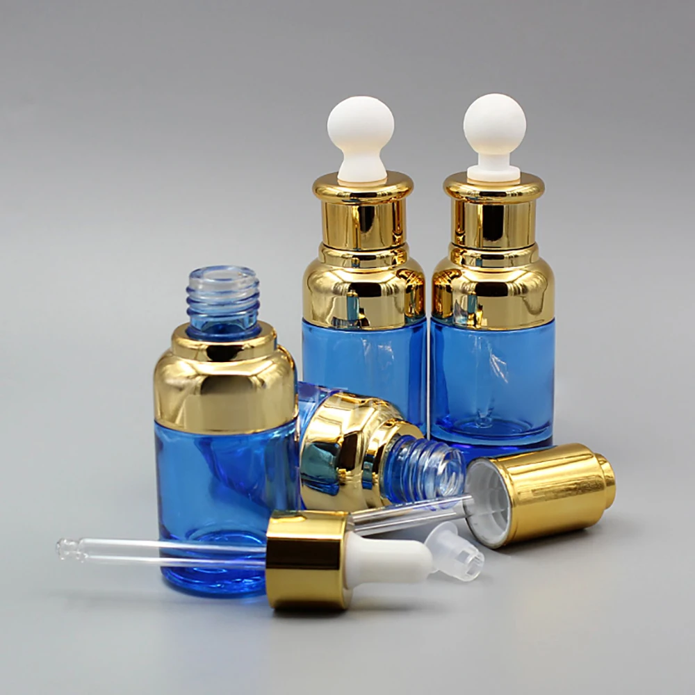 Оптовая продажа 30 мл пустой золотой или Серебристая крышка-капельница для