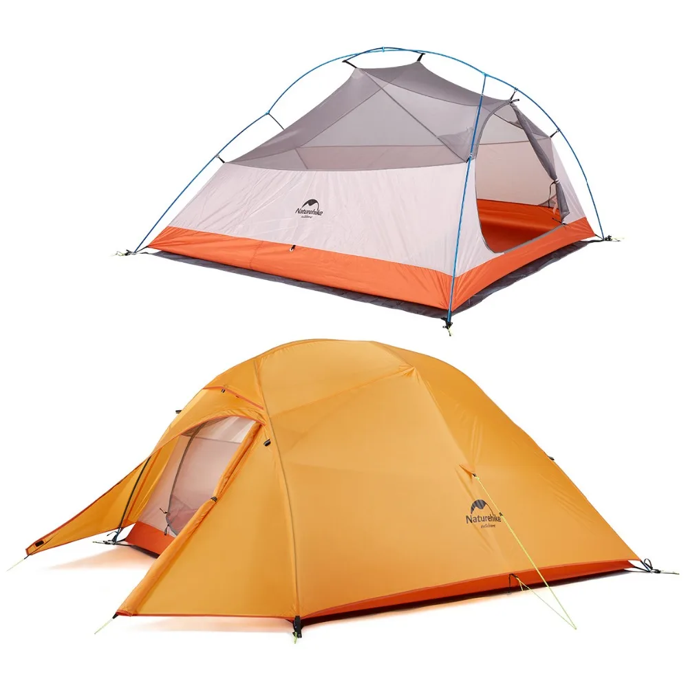 Billig Naturehike VERBESSERTE 3 Person Wolke Up Zelt Doppel-schicht Camping Wandern Zelt Leichte
