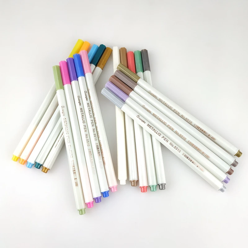 Самодельные быстросохнущие цветные металлические маркеры для фотоальбома и