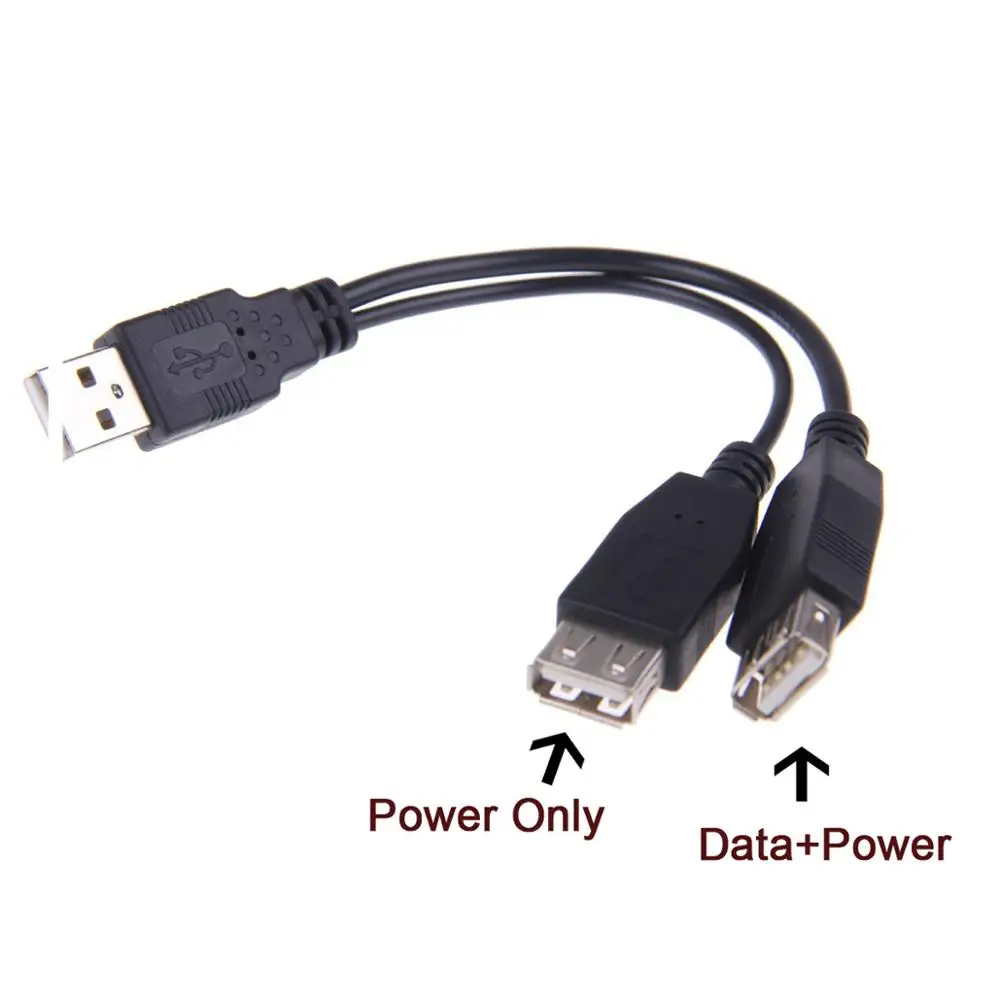 

USB 2.0 A Male to Dual Data USB 2.0 A Female + Power Cable USB 2.0 A Female Extension Cable 20cm