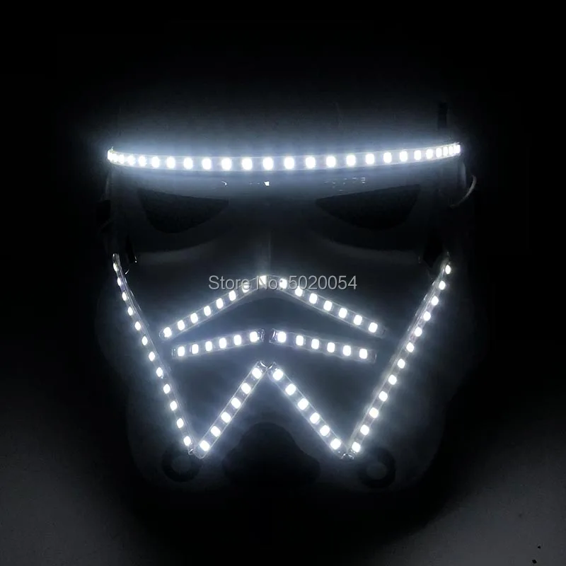 Маска для косплея по мотивам хищника светящаяся неоновая со светодиодной