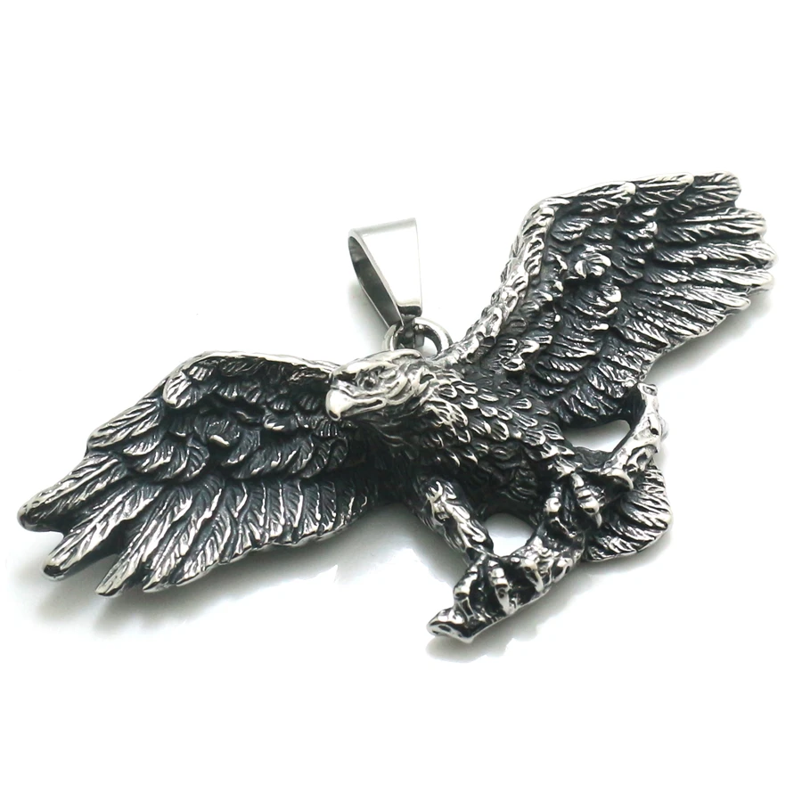 

Men's 316L Stainless Steel Cool Punk Gothic Big Biker Classic Eagle Pendant