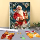 Рождественская ткань с принтом Санта Клауса 11CT вышивка крестиком узоры DMC нитки ручная роспись крафт считает