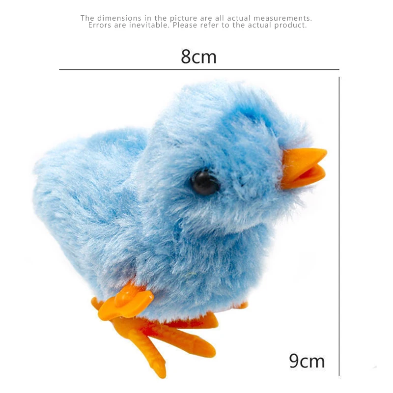 1Pc Cute Plush Wind Up Chicken Kids Educational Toy Clockwork Jumping Walking Chicks Toys For Children Baby Gifts Random Color