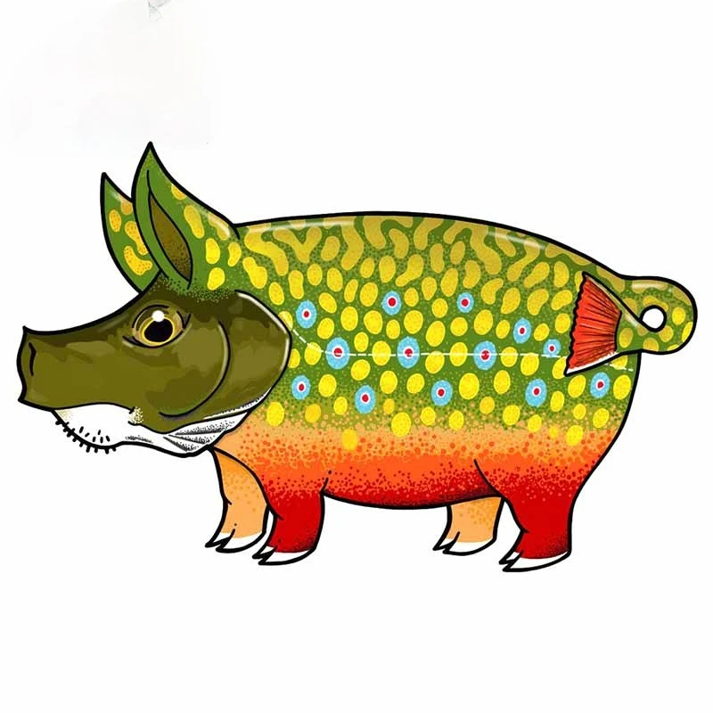 

Colored Personalized Trout Car Decal Car Bumper Stickers Decals Car Styling Decoration Door Body Window Vinyl Stickers Kk13*8cm