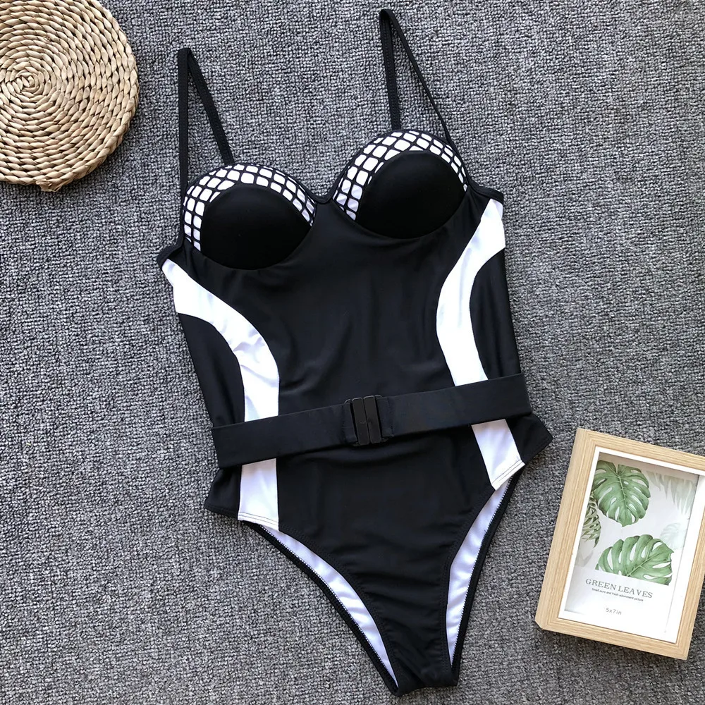

Enhanced Tummy Control Swimwear Printed Bathing Suit Backless Beachwear New 2021