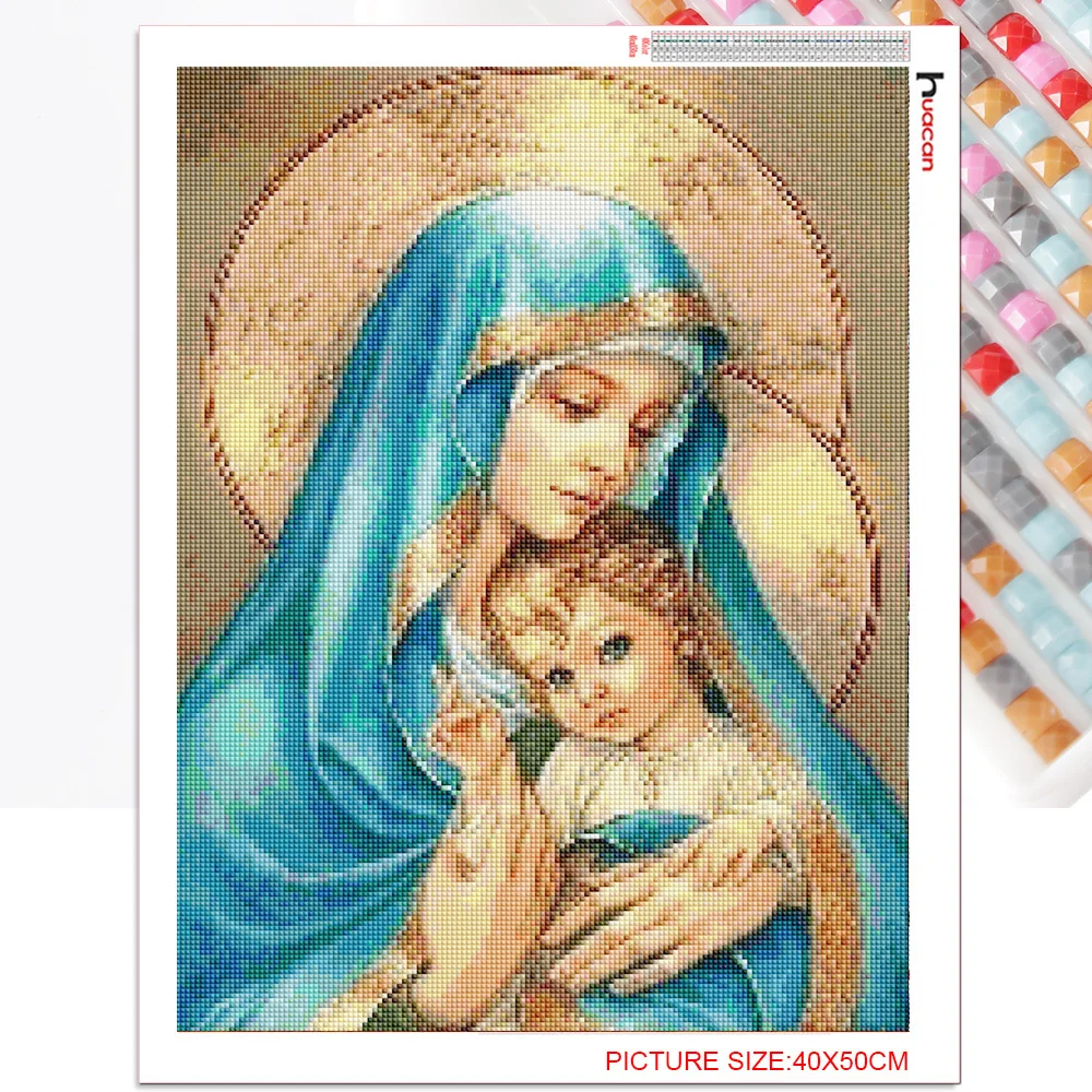 Алмазная мозаика Huacan картина из квадратных страз сделай сам религиозная вышивка