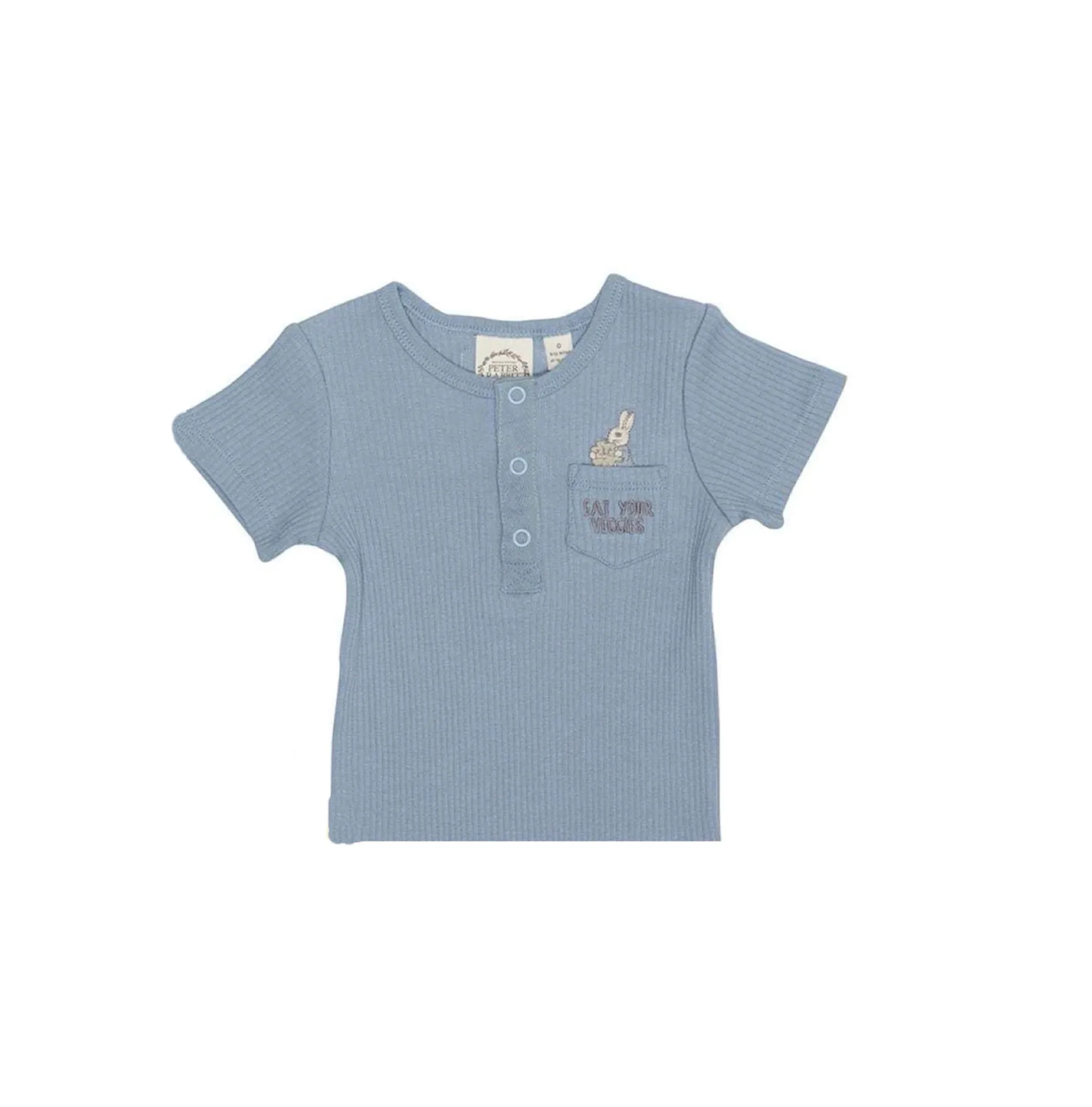 

1-5Year Rabbit Embroidery Boys/Girls T Shirt Kids Birthday Gift Clothes Baby Cartoon Ribbed Cotton T-shirt 2021 Summer Selling