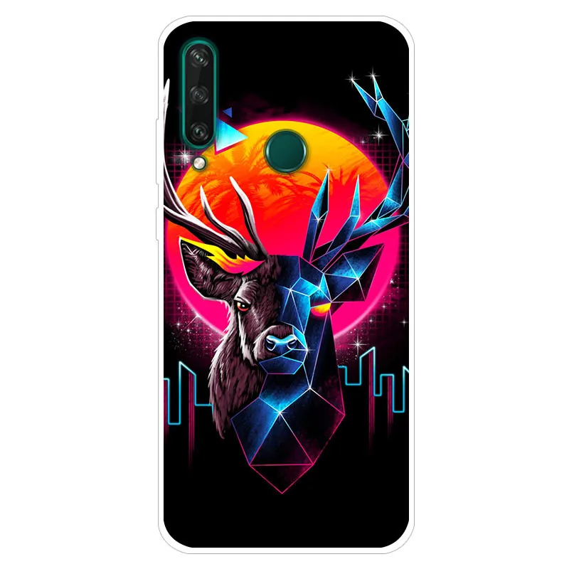Чехол для Huawei Y6p мягкая мультяшная Силиконовая задняя крышка из ТПУ чехол