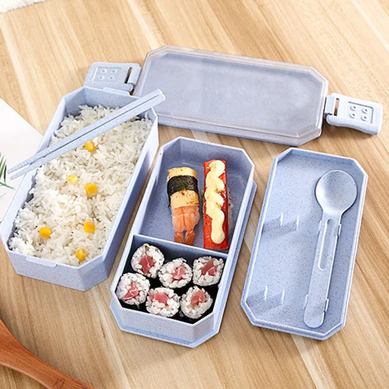 1 шт. микроволновый Ланч бокс из пшеничной соломы 3 слоя столовая посуда контейнер