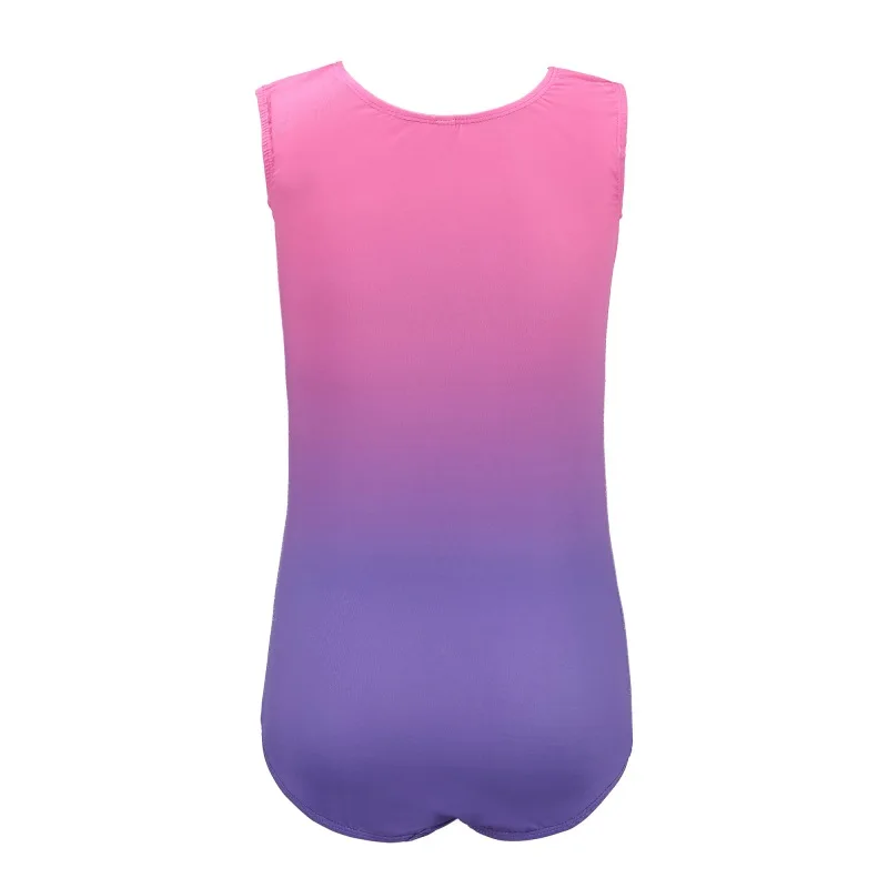 

Girls Diamond Highlights Sleeveless Ballet Gymnastics Suit Practice Clothes Gradient Color Ballet Dance Clothes